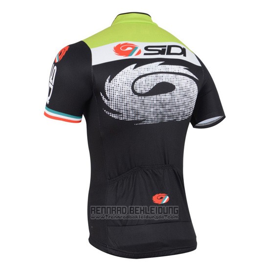 2015 Fahrradbekleidung Castelli SIDI Shwarz und Grun Trikot Kurzarm und Tragerhose